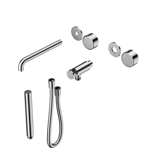 Nero Serenity Progressive Shower System With Spout With Metal Handle And Slim Shower Trim Kit Only Chrome 24E084CH - The Blue Space