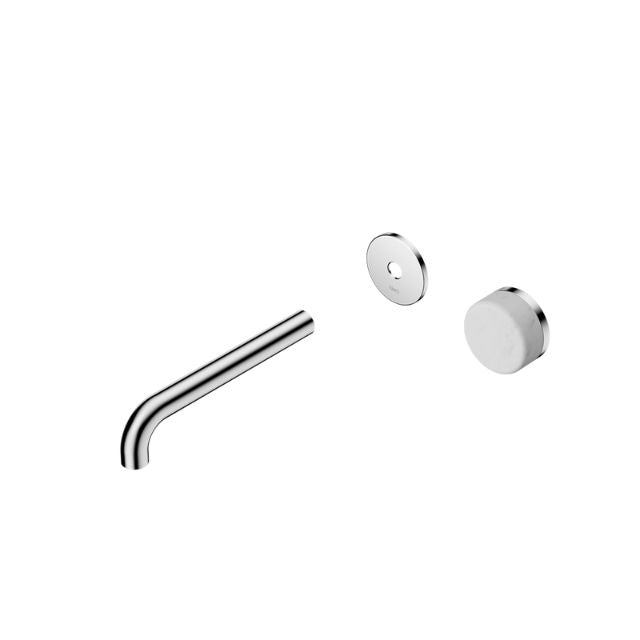 Nero Serenity Progressive Wall Basin Mixer 160mm Spout With Carrara Handle Trim Kit Only Chrome 24E103CH - The Blue Space