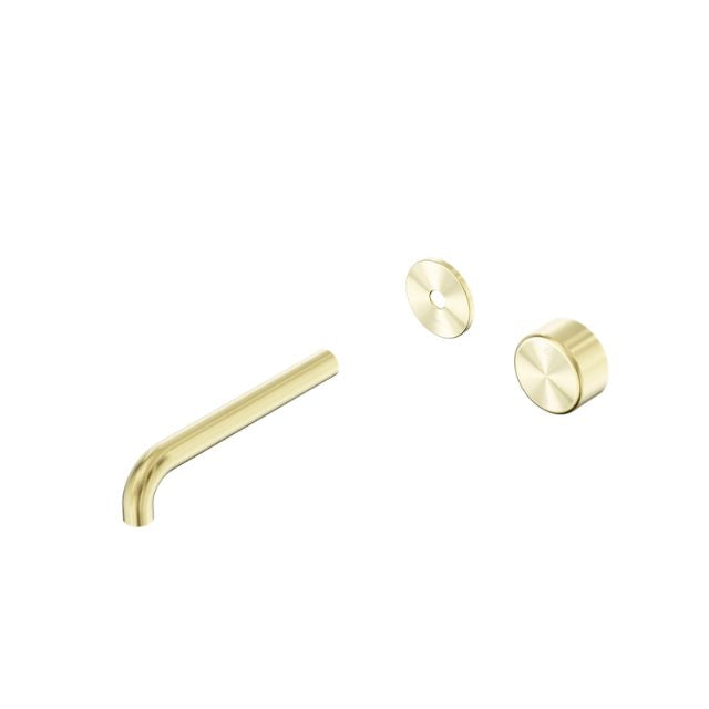 Nero Serenity Progressive Wall Basin Mixer 185mm Spout With Metal Handle Trim Kit Only Brushed Gold 24E114BG - The Blue Space