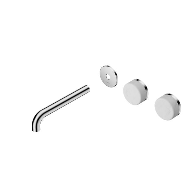 Nero Serenity Wall Basin Set 160mm Offset spout With Carrara Handle Trim Kit Only Chrome 24D092CH - The Blue Space