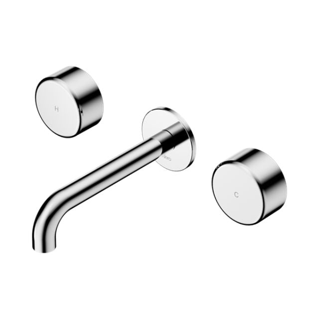 Nero Serenity Wall Basin Set 160mm Spout With Metal Handle Chrome 24D040CH - The Blue Space