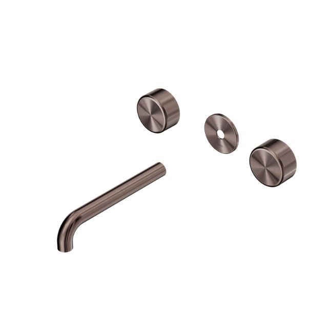 Nero Serenity Wall Basin Set 160mm Spout With Metal Handle Trim Kit Only Brushed Bronze 24D079BZ - The Blue Space
