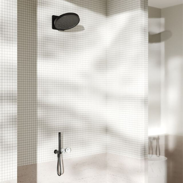 Nero Serenity Wall Shower Head Matte Black