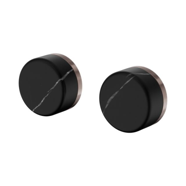 Nero Serenity Wall Top Assembly With Marquina Black Handle Brushed Bronze