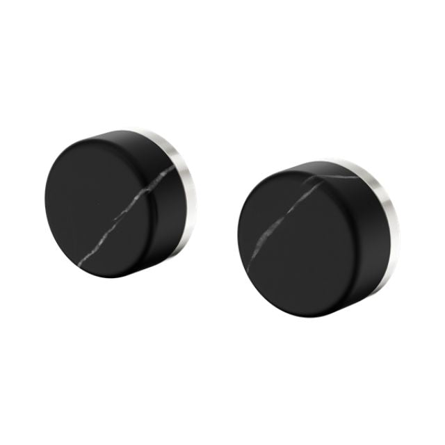 Nero Serenity Wall Top Assembly With Marquina Black Handle Brushed Nickel