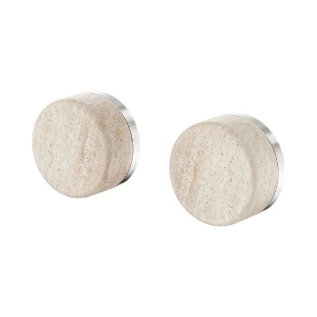 Nero Serenity Wall Top Assembly With Rome Travertine Handle Brushed Nickel