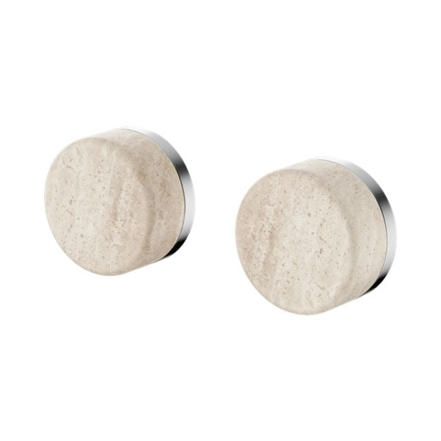 Nero Serenity Wall Top Assembly With Rome Travertine Handle Chrome