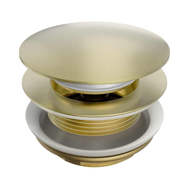 Nero Short Pop Up Bath Waste 40mm Brushed Gold NRA709BG - The Blue Space