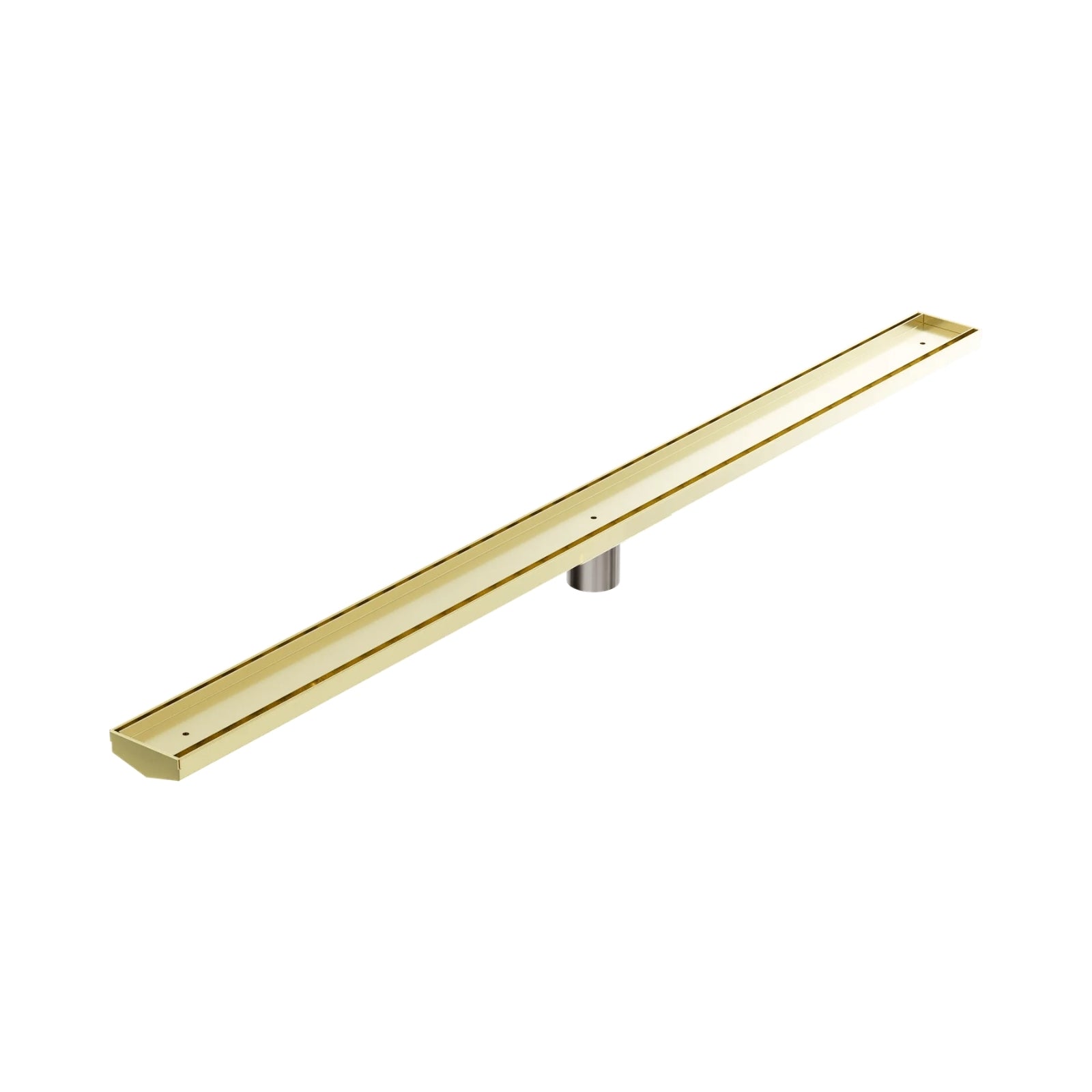 Nero Tile Insert V Channel 1200x82mm Floor Grate 50mm Outlet Brushed Gold NRFG007HSBG_KIT - The Blue Space
