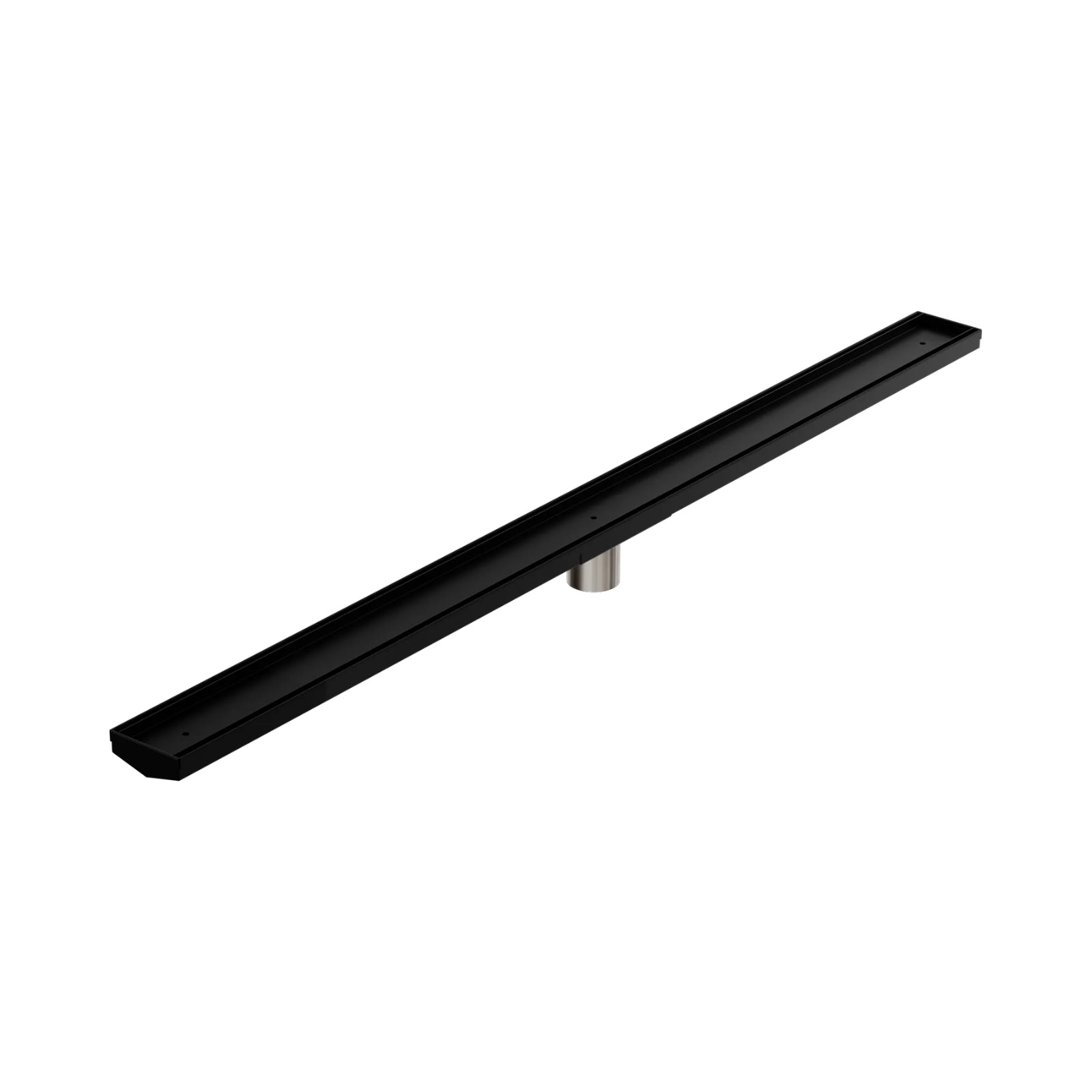Nero Tile Insert V Channel 1200x82mm Floor Grate 50mm Outlet Matte Black NRFG007HSMB_KIT - The Blue Space