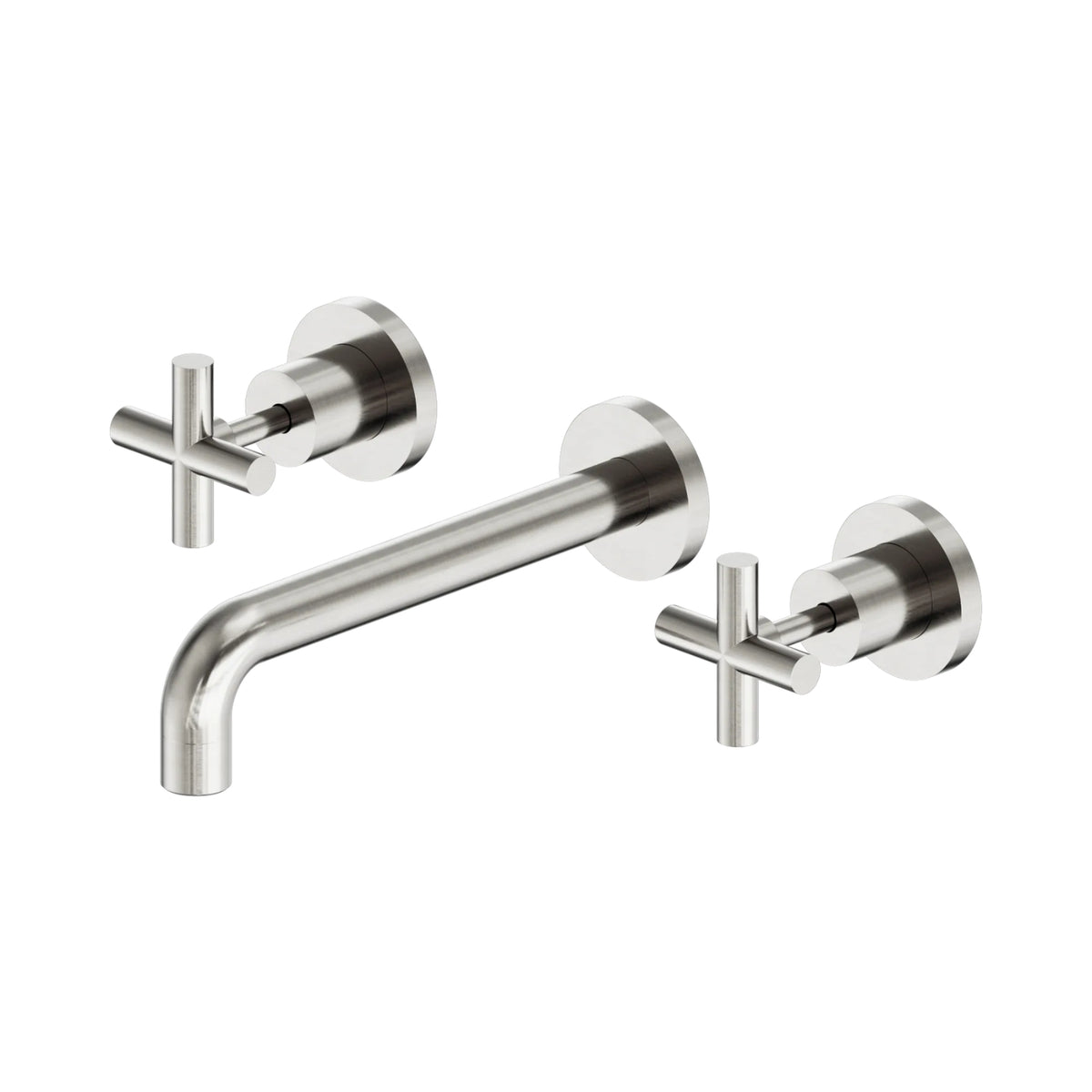 Nero X Plus Wall Basin Set 215mm Brushed Nickel NR201607ABN - The Blue Space