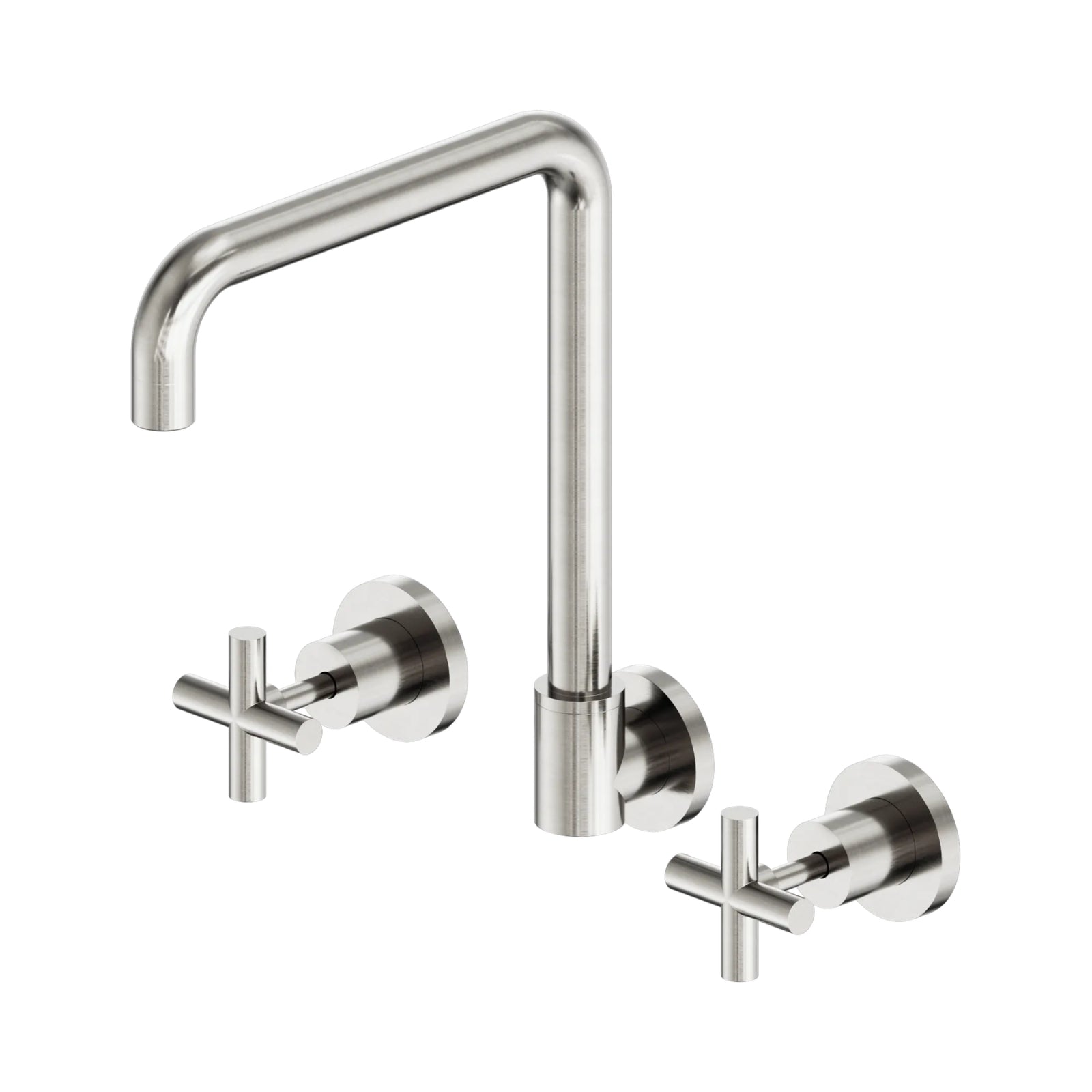 Nero X Plus Wall Kitchen Set Swivel Spout Brushed Nickel NR201607BN - The Blue Space