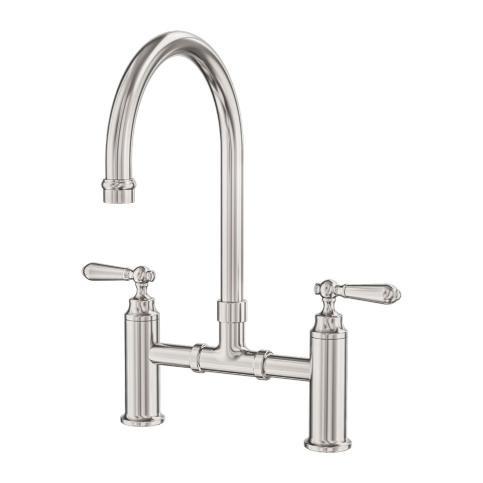 Nero York Bridge Kitchen Set Brushed Nickel