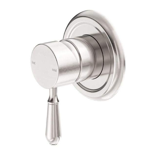 Nero York Shower Mixer With Metal Lever Brushed Nickel