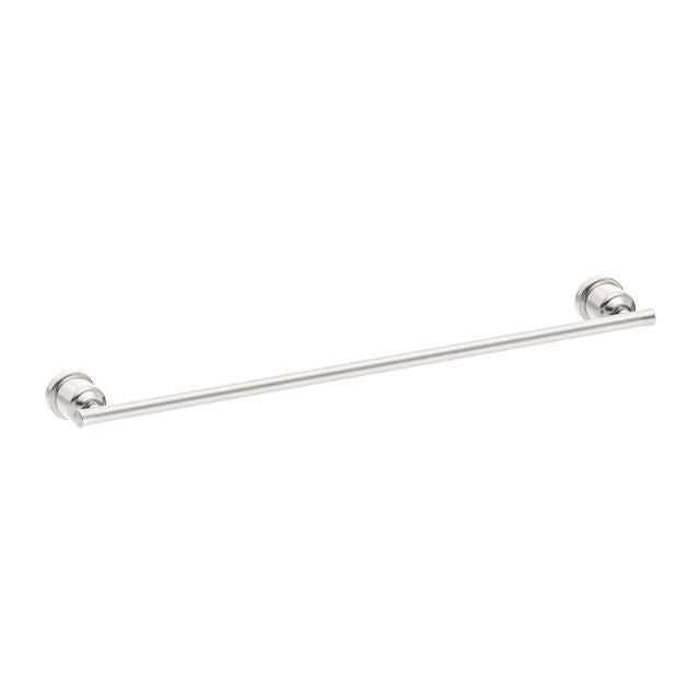 Nero York Single Towel Rail 600mm Brushed Nickel