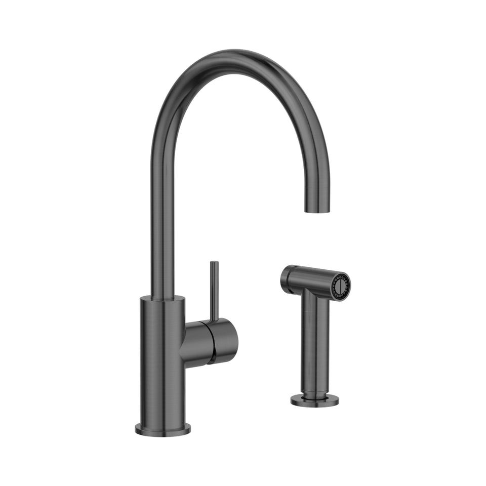Nero Zen SS316L Kitchen Mixer With Hand Spray Graphite