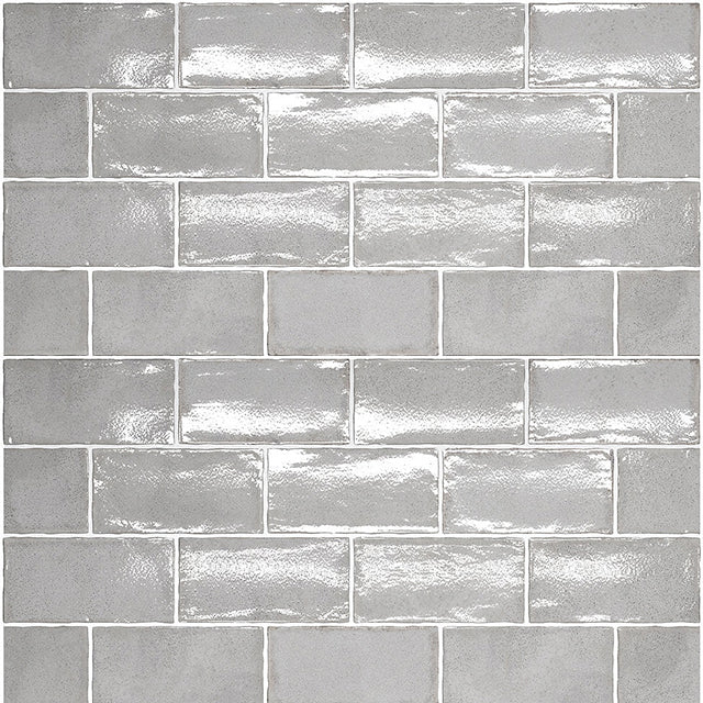 Nickel Grey Dianna Hand Made Subway Tile 75 x 150 x 9mm Spanish Ceramic