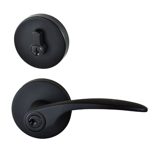 Nidus Collins Combination Entry/Deadbolt Set Matte Black Finish Visual Pack