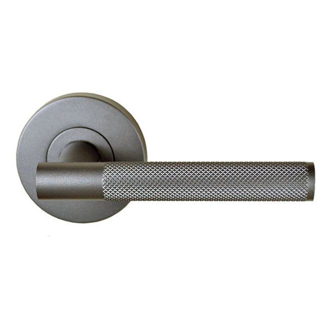 Nidus Knurled Domici Passage Handle Gun Metal Grey CMS-DOMK-PAS-GMG - The Blue Space