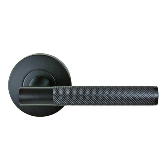 Nidus Knurled Domici Passage Handle Matte Black CMS-DOMK-PAS-MB - The Blue Space