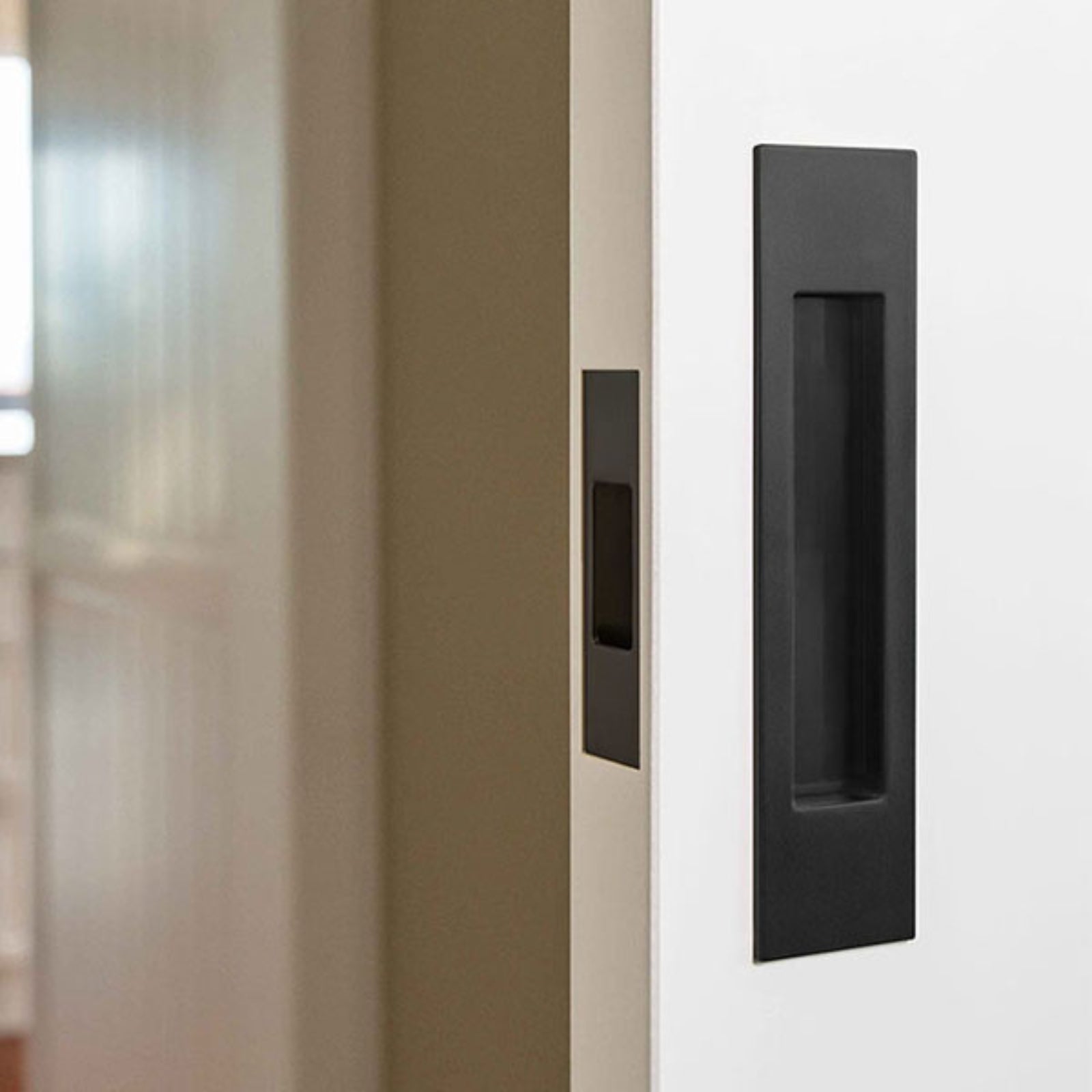 Nidus Mardeco Cavity Sliding Door Passage Set Matte Black MSC-8008-SET-MB - The Blue Space