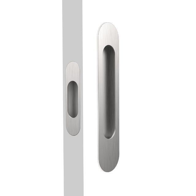 Nidus Mardeco radius flush pull set incl end pull Brushed Nickel