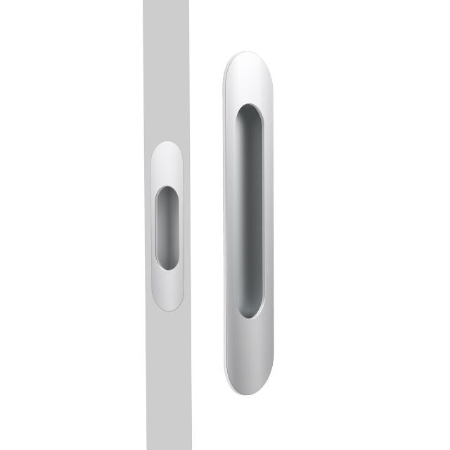 Nidus Mardeco radius flush pull set incl end pull Polished Chrome