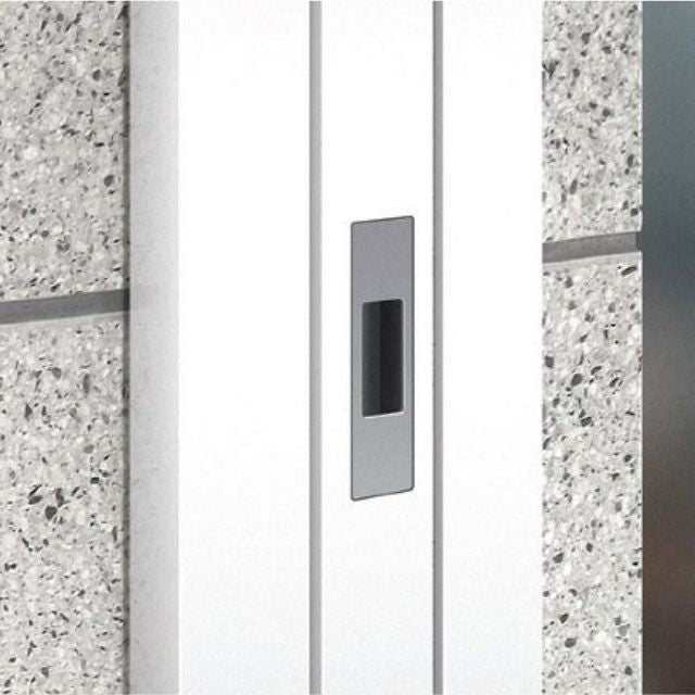 Nidus Mardeco rectangular end pull (each) Satin Chrome