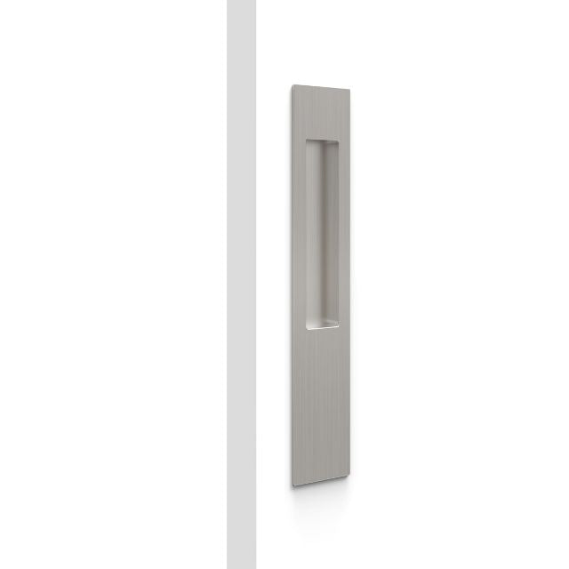Nidus Mardeco rectangular flush pull (long plate 257mm) Brushed Nickel (sold as EACH)