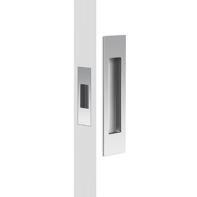 Nidus Mardeco rectangular flush pull set incl end pull Polished Chrome