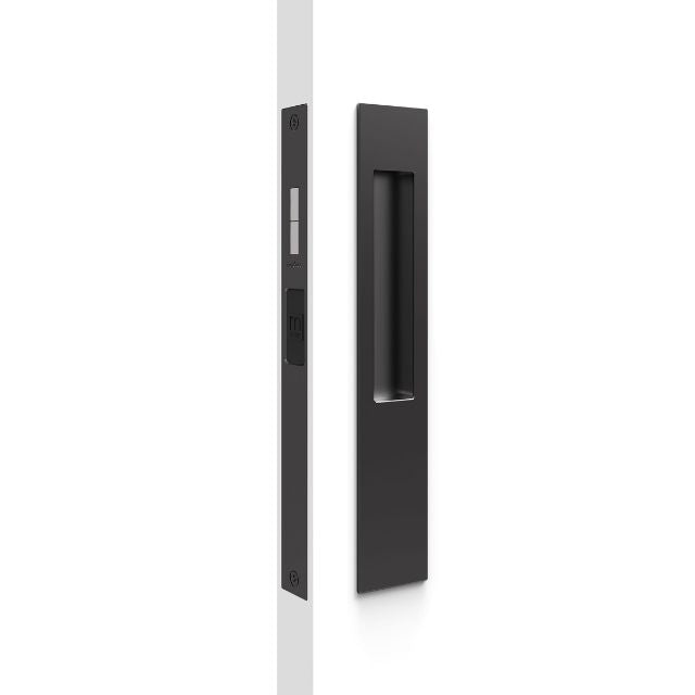 Nidus Mardeco rectangular flush pull Snib lock set Matte Black (inside snib, no cylinder)