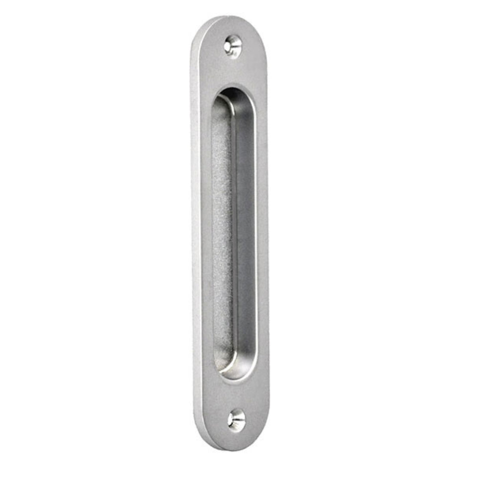 Nidus Radius Sliding Door Flush Pull Handle 135mm Satin Chrome