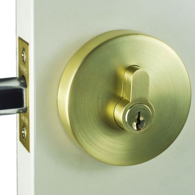Nidus Spring Eurobolt Double Cylinder Satin Brass