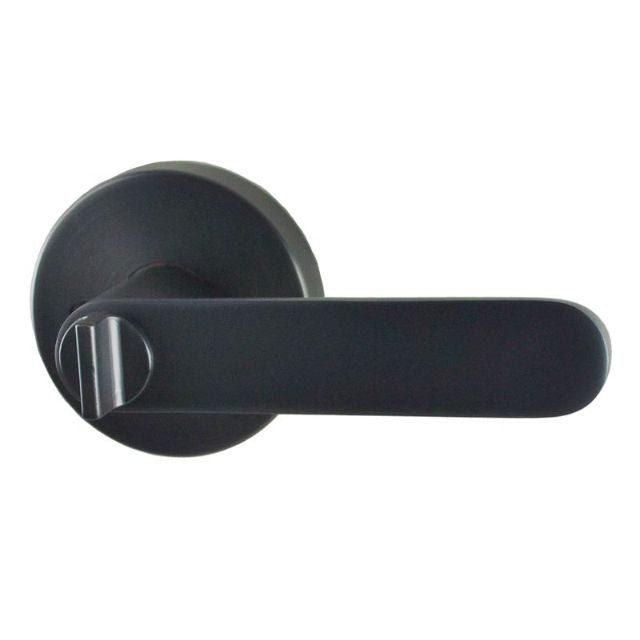 Nidus Spring Privacy Lever Set With Latch Graphite Grey