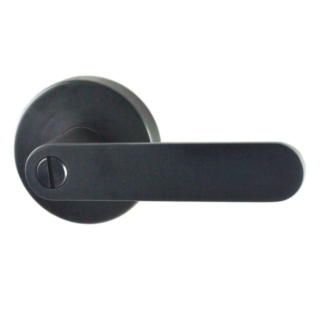 Nidus Spring Privacy Lever Set With Latch Graphite Grey
