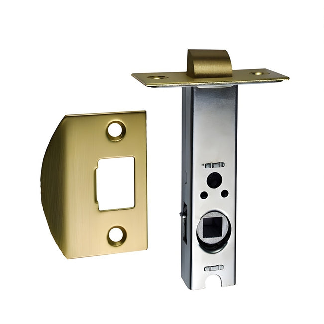 Nidus Tubular Latch Satin Brass CTL-LATDS60-SB - The Blue Space