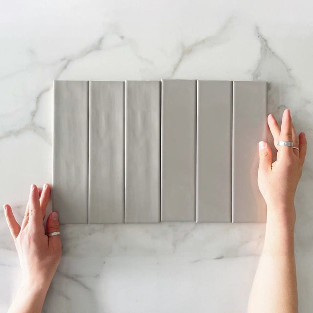 Off White Bella Subway Tile Gloss 65 x 265 x 7mm Ceramic