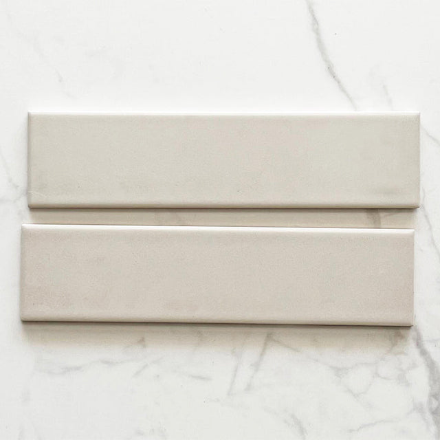 Off White Bella Subway Tile Gloss 65 x 265 x 7mm Ceramic
