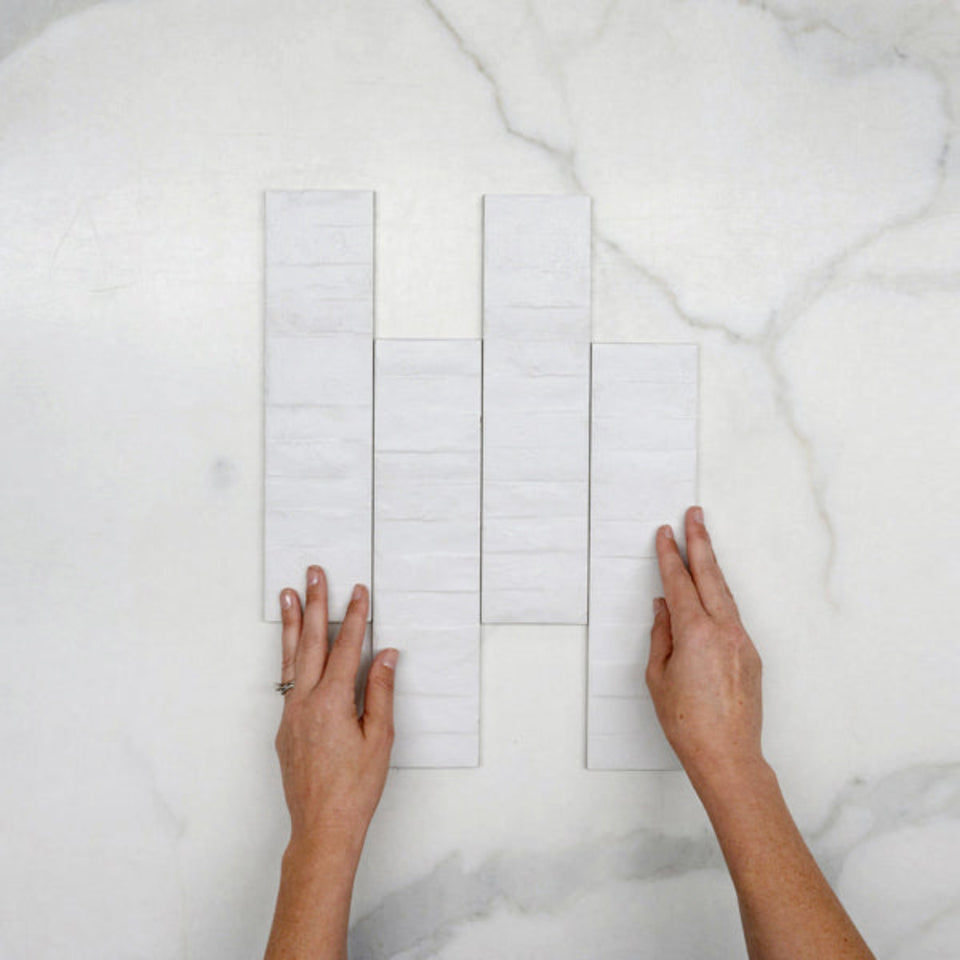 Off White Olivia Feature Subway Matte 75 x 300mm Porcelain