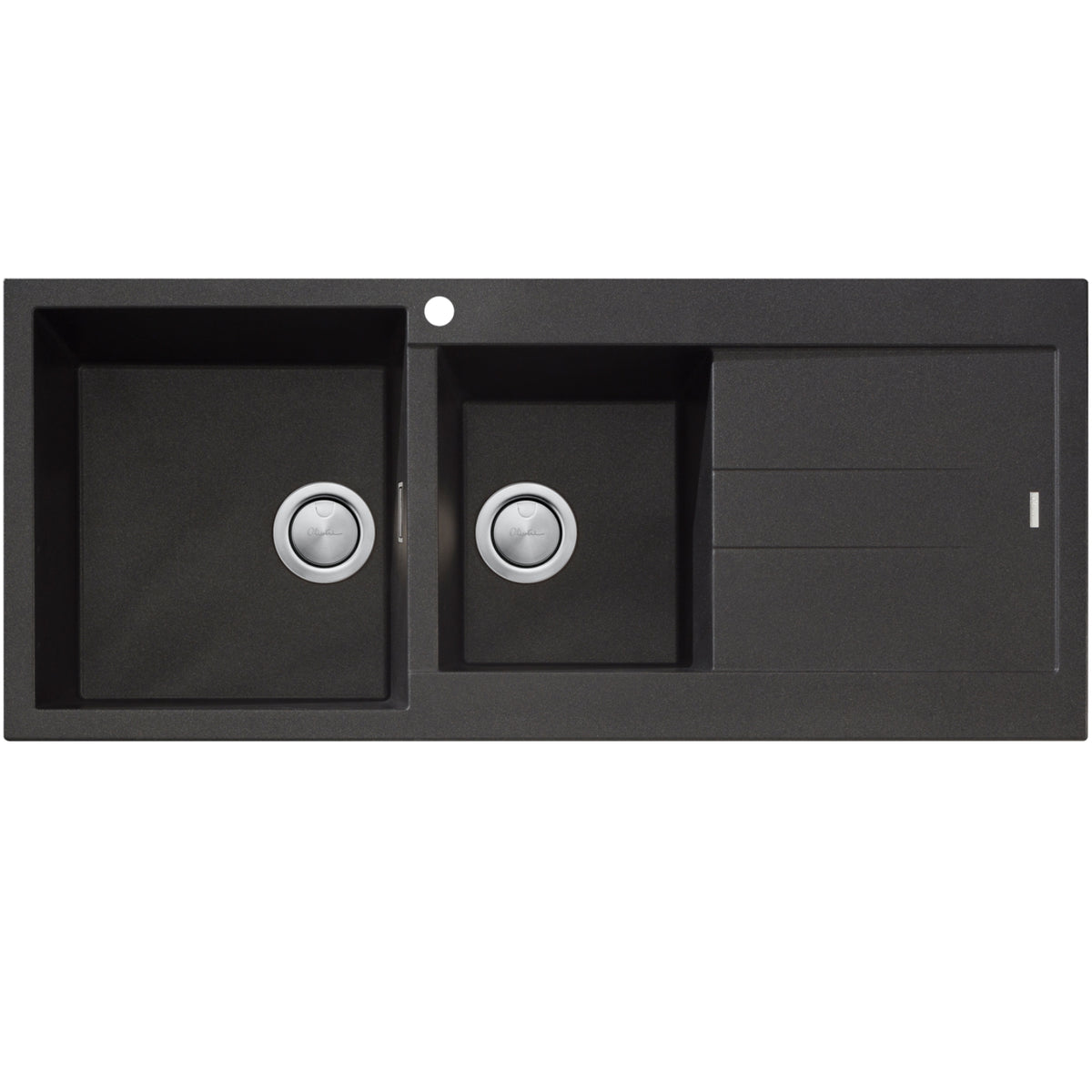 Oliveri Santorini 1 & 3/4 Bowl Topmount Sink With Drainer ST-BL1511OF - The Blue Space
