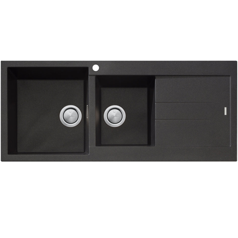 Oliveri Santorini 1 & 3/4 Bowl Topmount Sink With Drainer