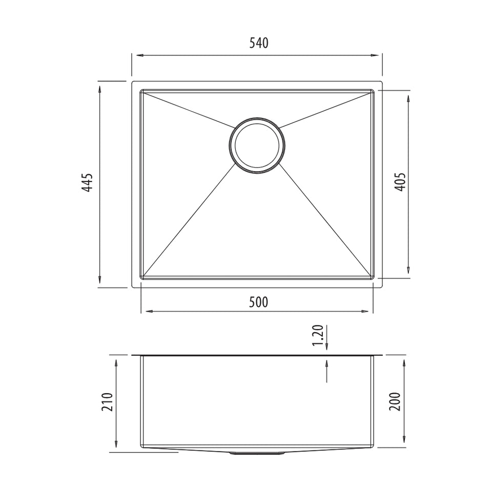 Oliveri Spectra Single Bowl Sink - Black