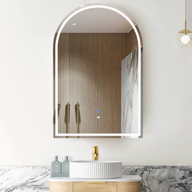 Otti Archie LED Shaving Cabinet Natural Oak
