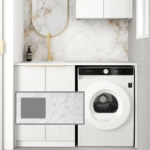 Otti Bondi 1305mm Fluted Laundry Set A - White