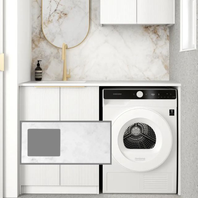 Otti Bondi 1305mm Fluted Laundry Set A - White