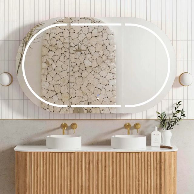 Otti Bondi 1500 LED Shaving Cabinet Natural Oak