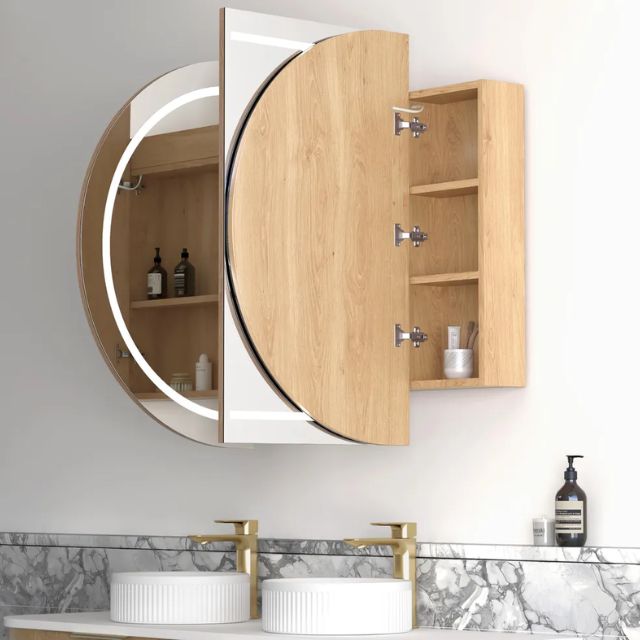 Otti Bondi 1500 LED Shaving Cabinet Natural Oak