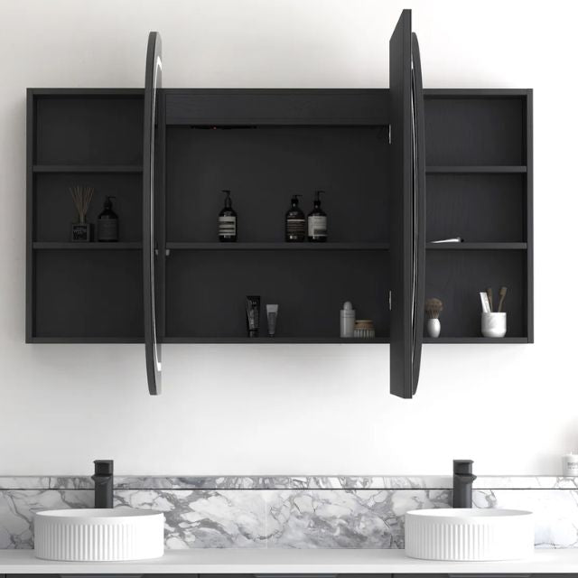 Otti Bondi 1800 LED Shaving Cabinet Black Oak