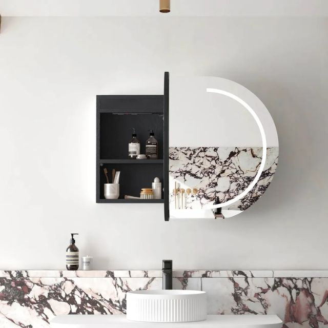 Otti Bondi 900 LED Shaving Cabinet Black Oak