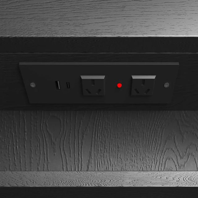 Otti Bondi 900 LED Shaving Cabinet Black Oak Include Black Powerpoint LED-BOSV9060B-VP | The Blue Space